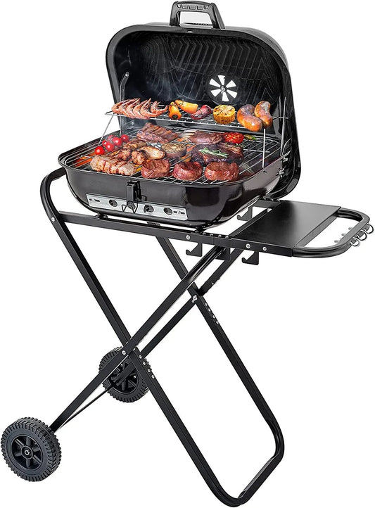 Parrilla plegable con Ruedas